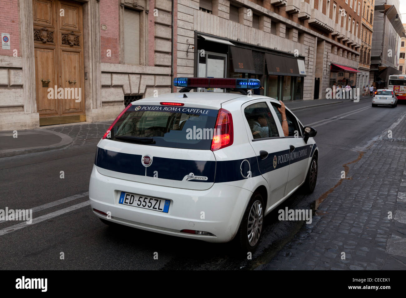 Polizia Roma Capitale Polizeiauto in Rom Stockfoto