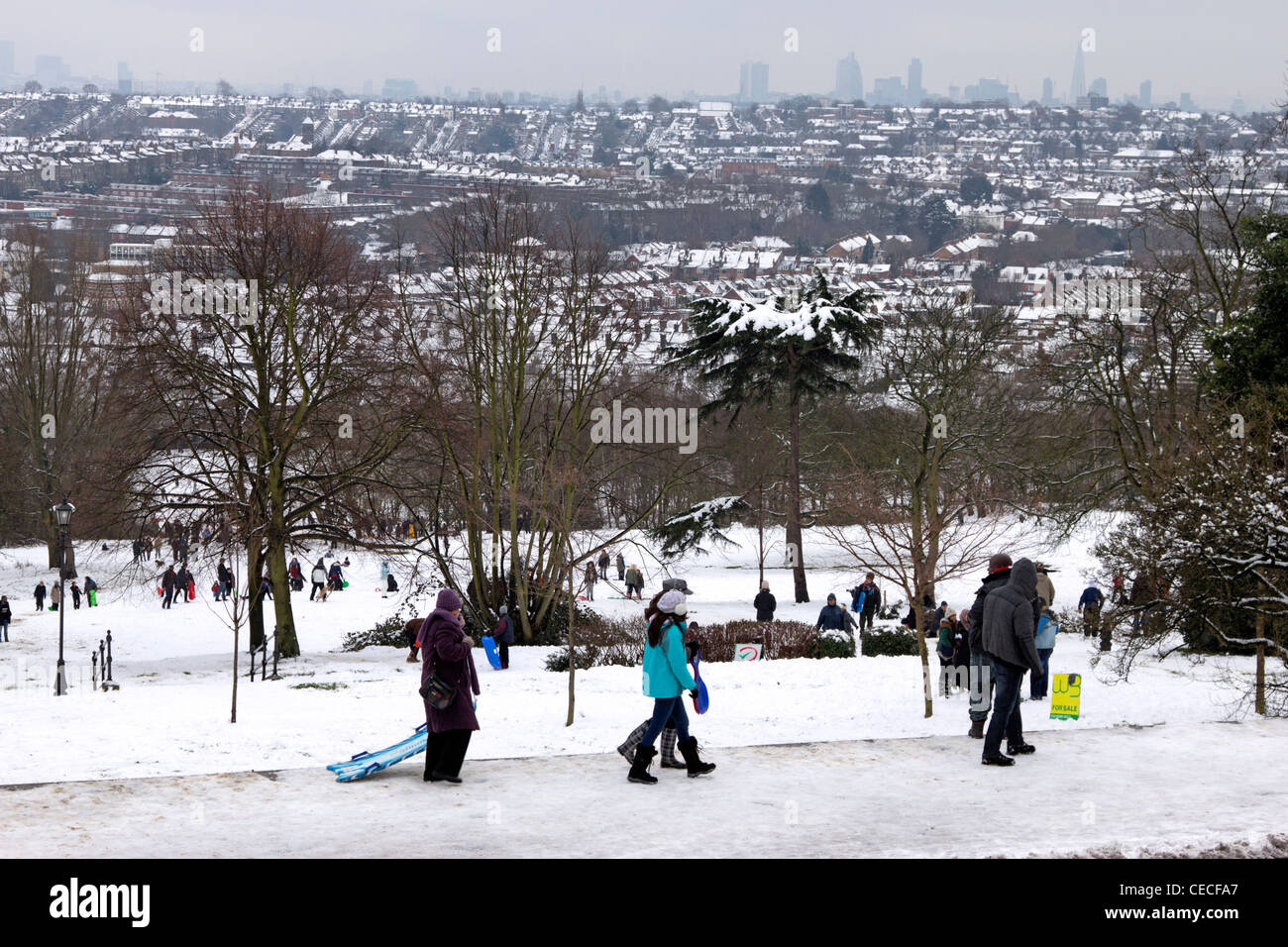 Alexandra Palace Winterpark - Haringey - London Stockfoto