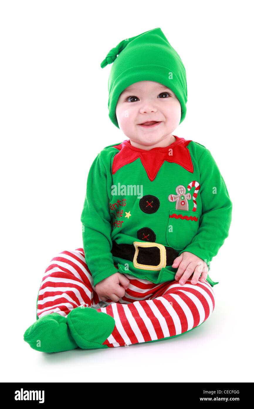 Baby Weihnachtself Stockfoto