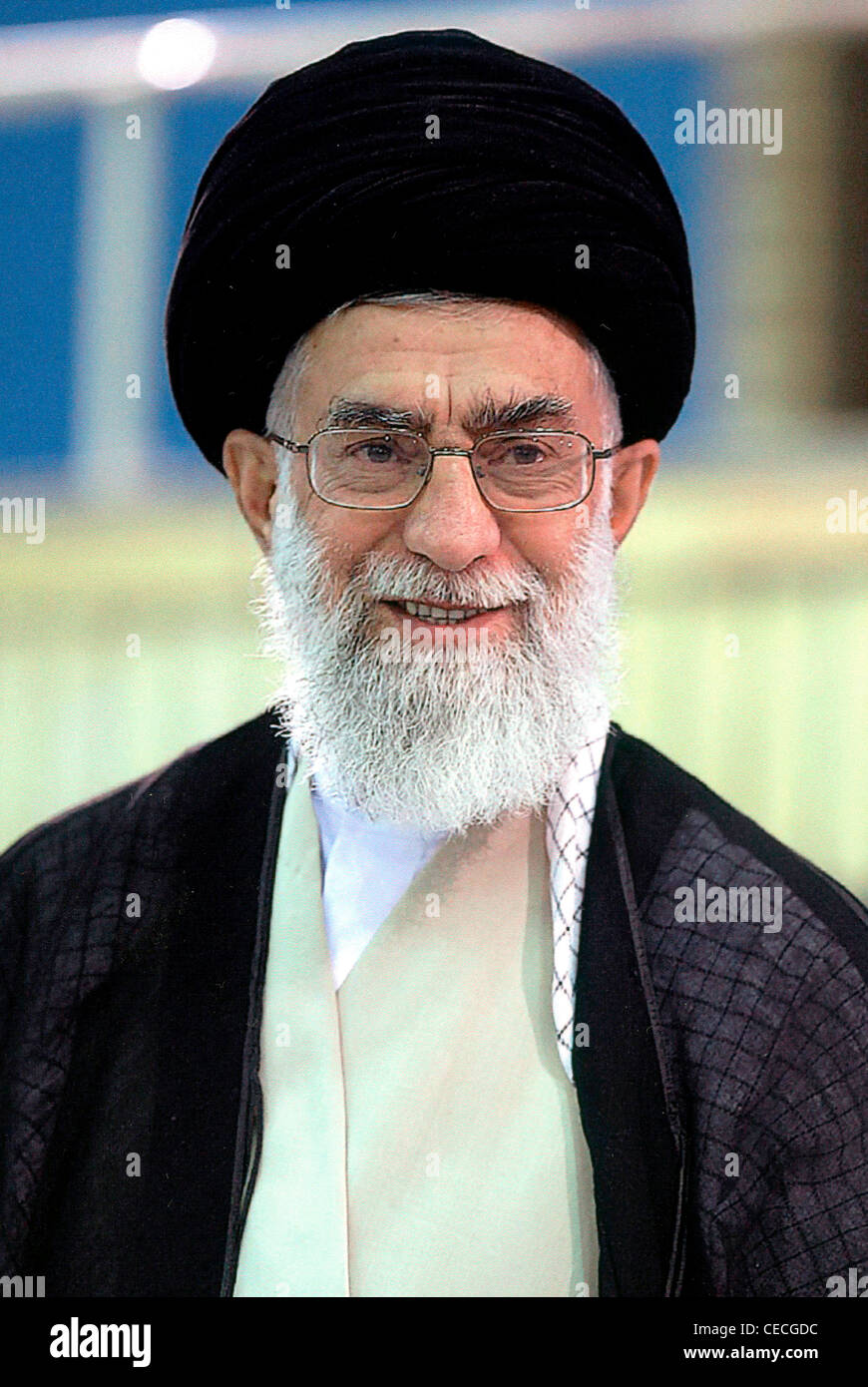 Ayatollah Seyyed Ali Khamenei - * 17.07.1939: Porträt des Führers der Iran 2007 Religion. Stockfoto