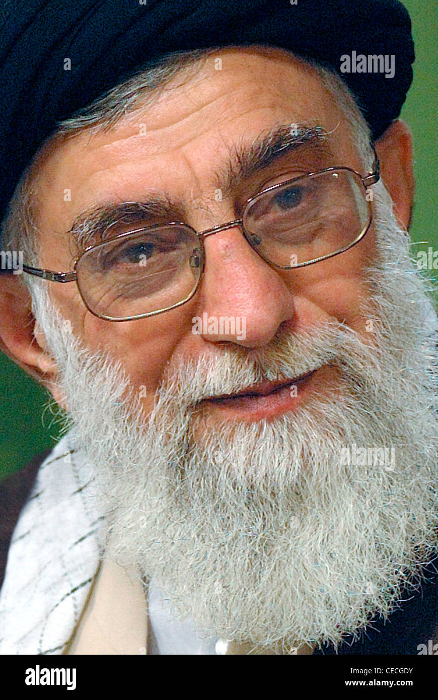 Ayatollah Seyyed Ali Khamenei - * 17.07.1939: Porträt des Führers der Iran 2007 Religion. Stockfoto