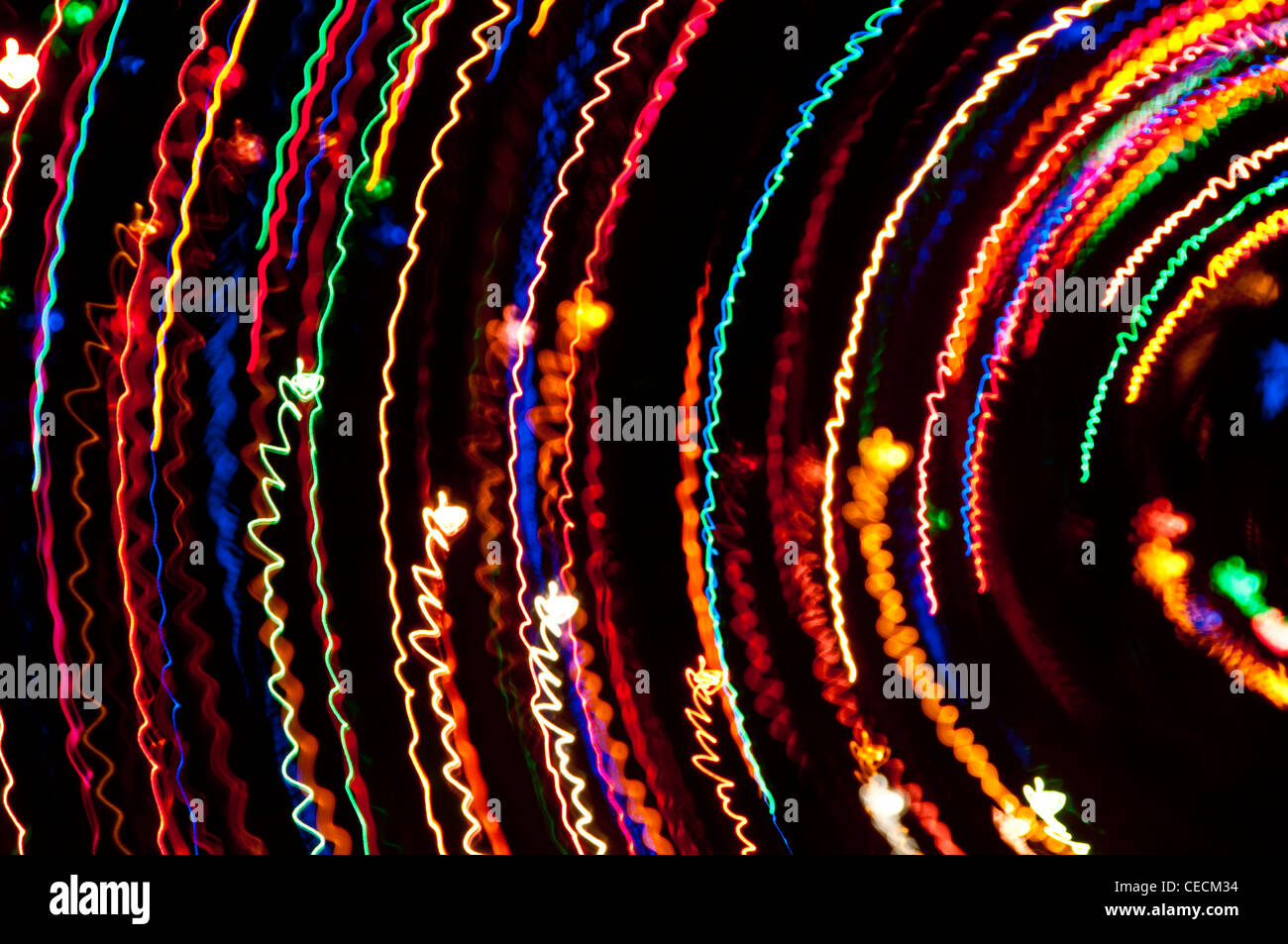 Weihnachtsbeleuchtung abstrakt Stockfoto