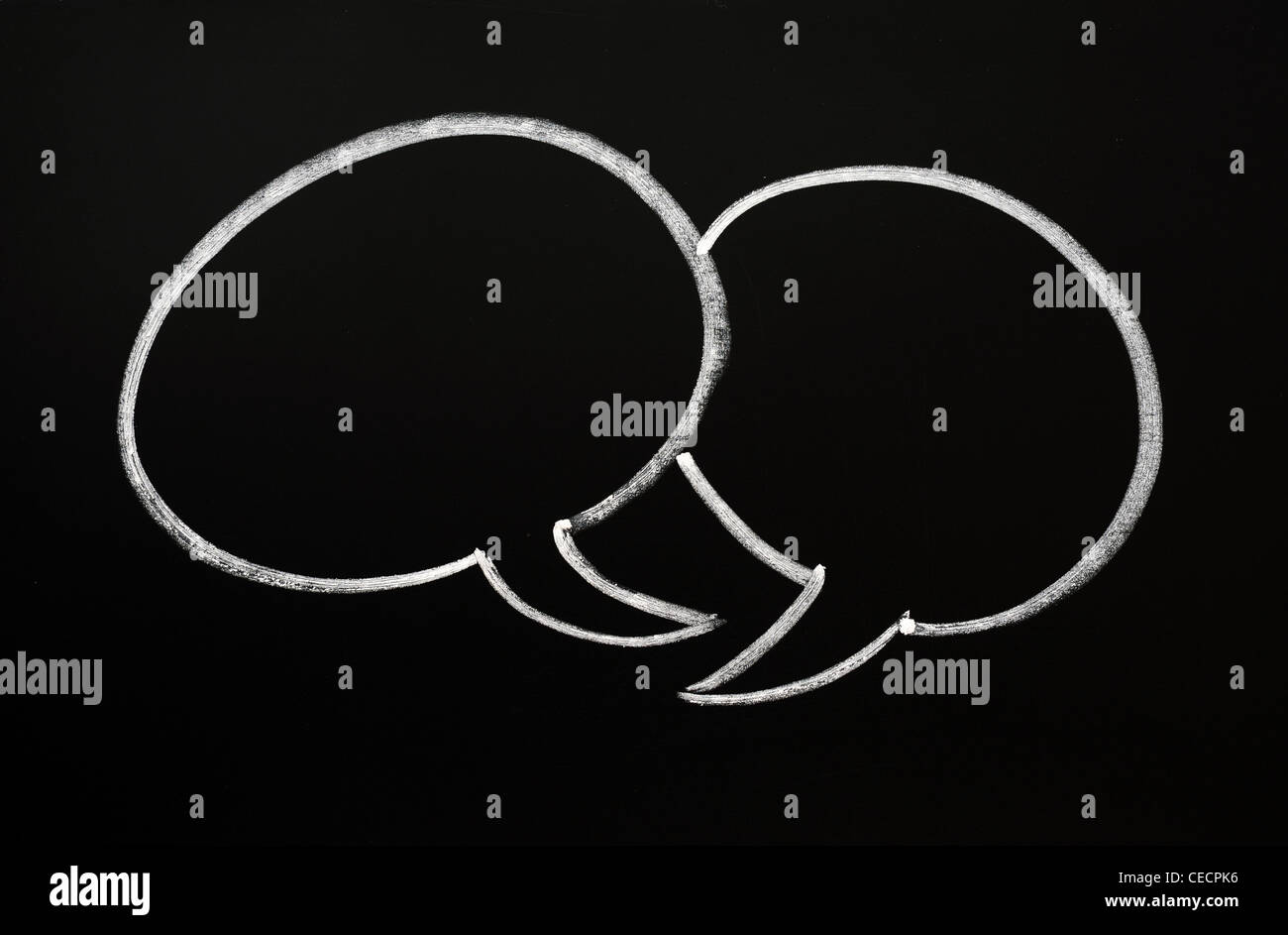 Rede-Blase Nachricht Kommunikation Zeichen leeren Hintergrund leer isoliert Denken sprechen Symbol Ballon Raum Text Grafik-design Stockfoto