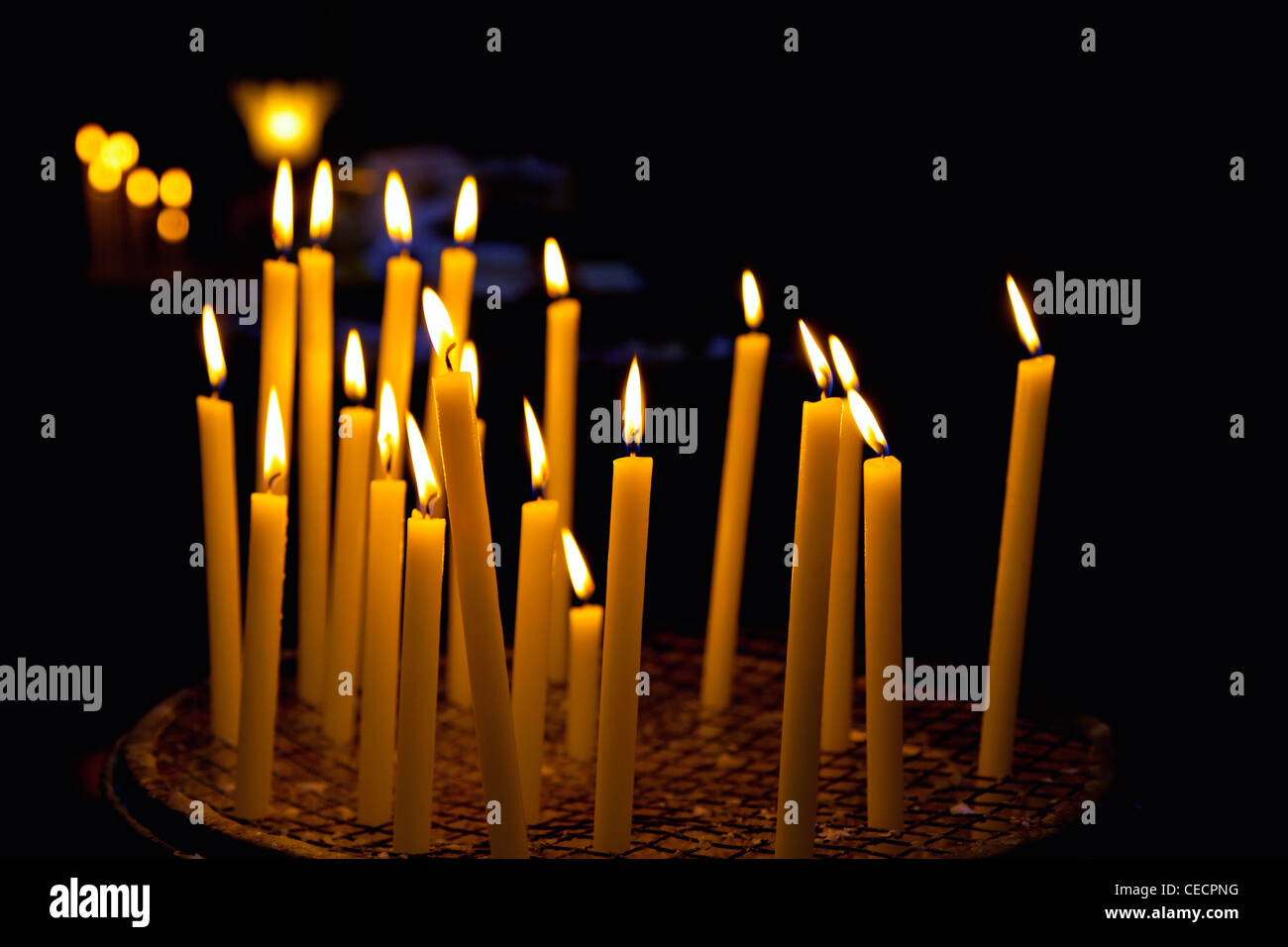 Kirche-Kerzen Stockfoto