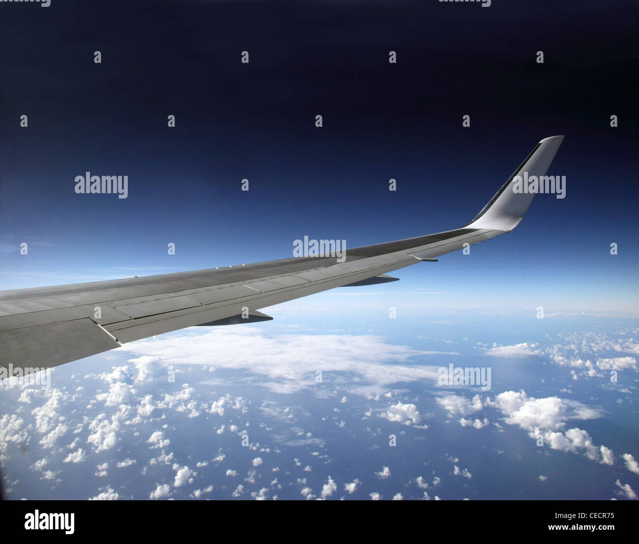 Geharkt Flügelspitze einer Boeing 767 Stockfoto