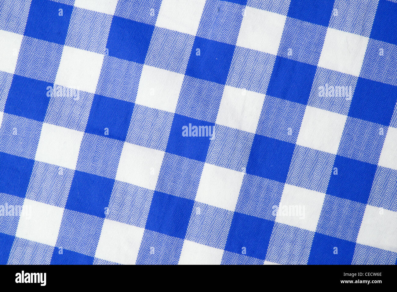Blaue Textil "Gingham" Hintergrund Stockfoto