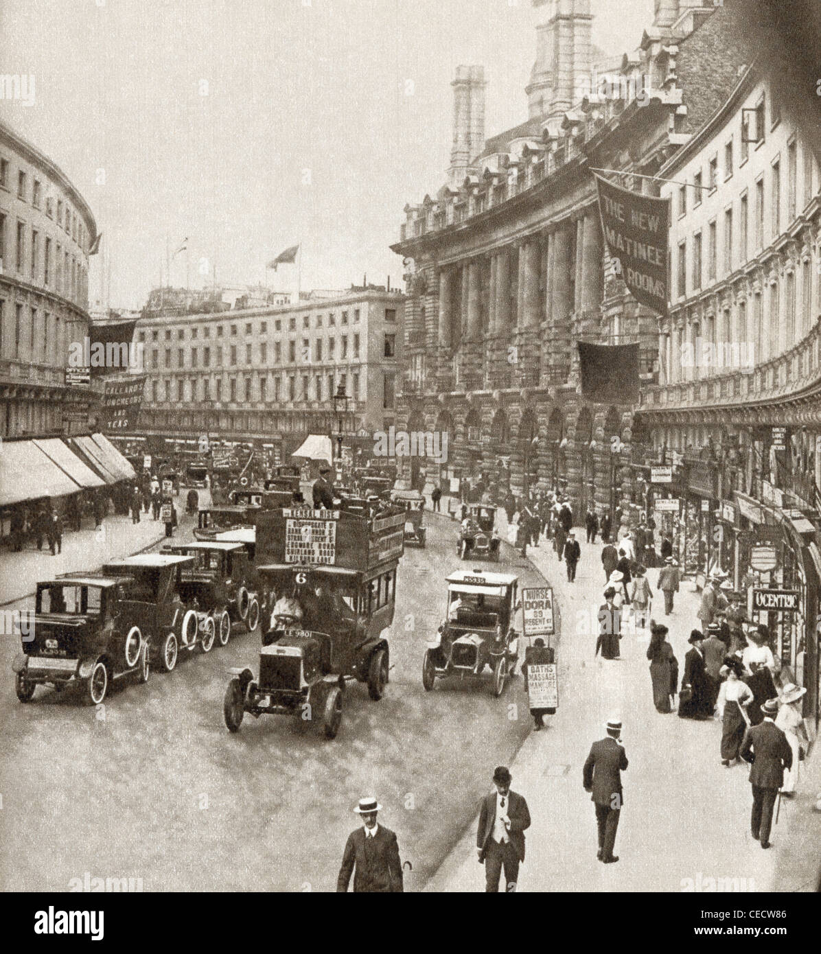 Regent Street, London, England im Jahr 1912. Aus der Geschichte von 25 ereignisreiche Jahre in Bildern veröffentlicht 1935. Stockfoto