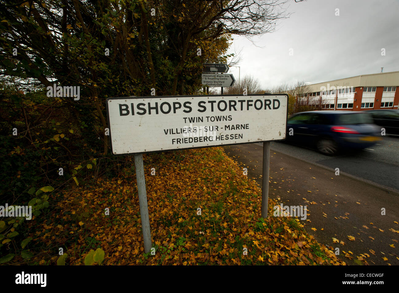 Bishops Stortford, Hertfordshire, England. Gemeinderäte haben gestimmt, nicht weiterhin mit der Stadt gewunden wird. Stockfoto