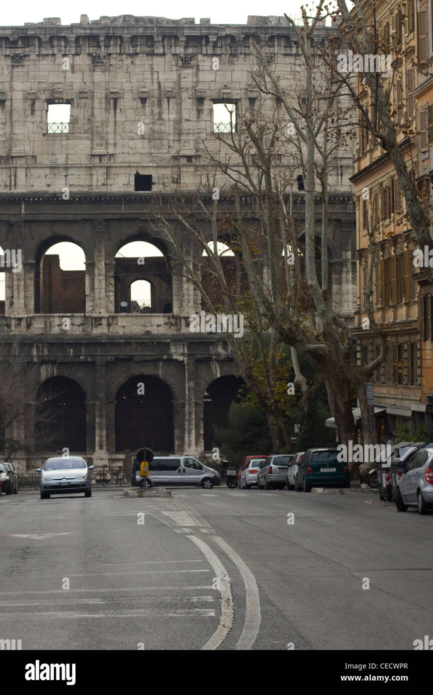 Blick auf die Straßen von Rom Italien Stockfoto