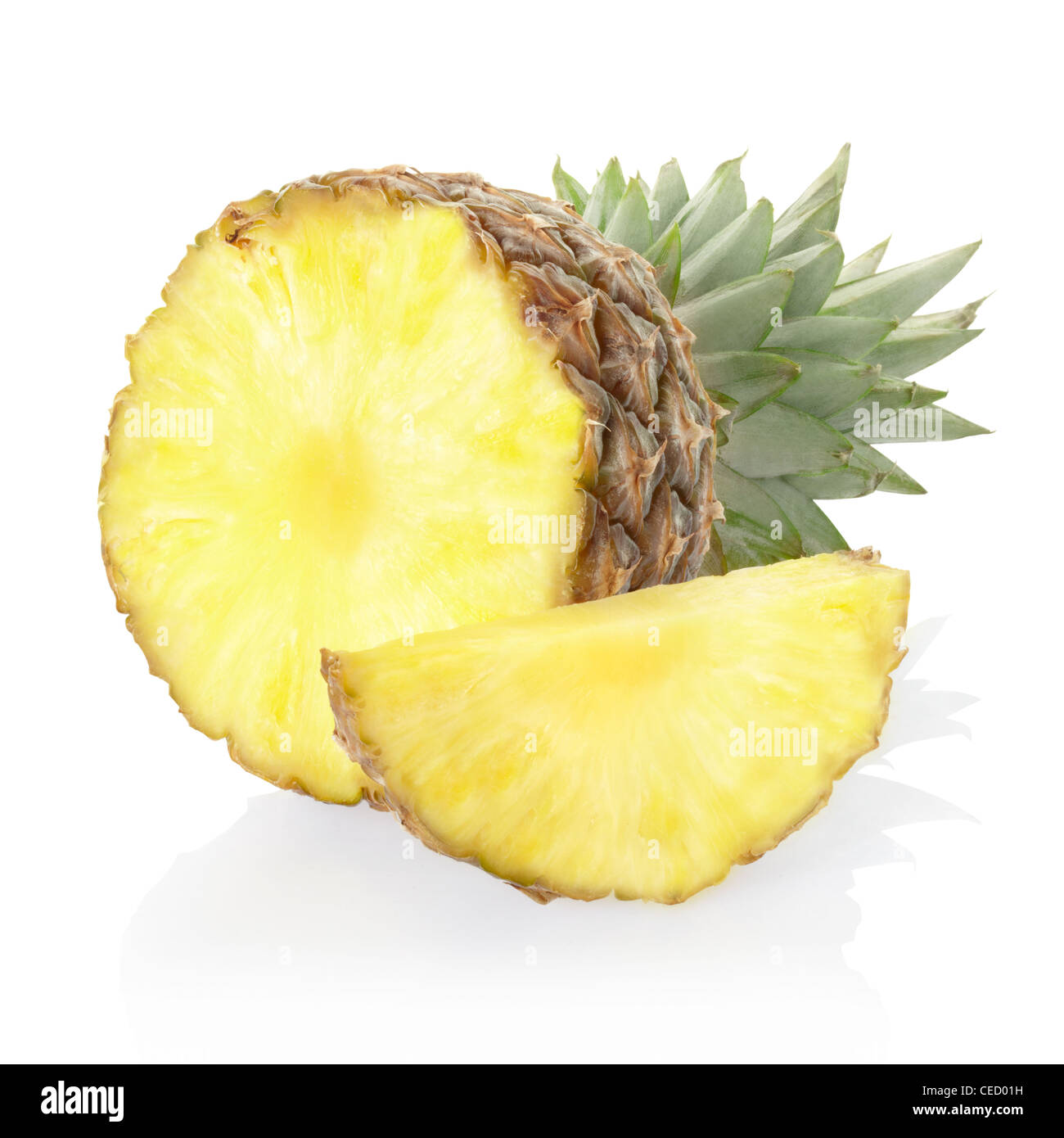Ananas und Scheiben Stockfoto