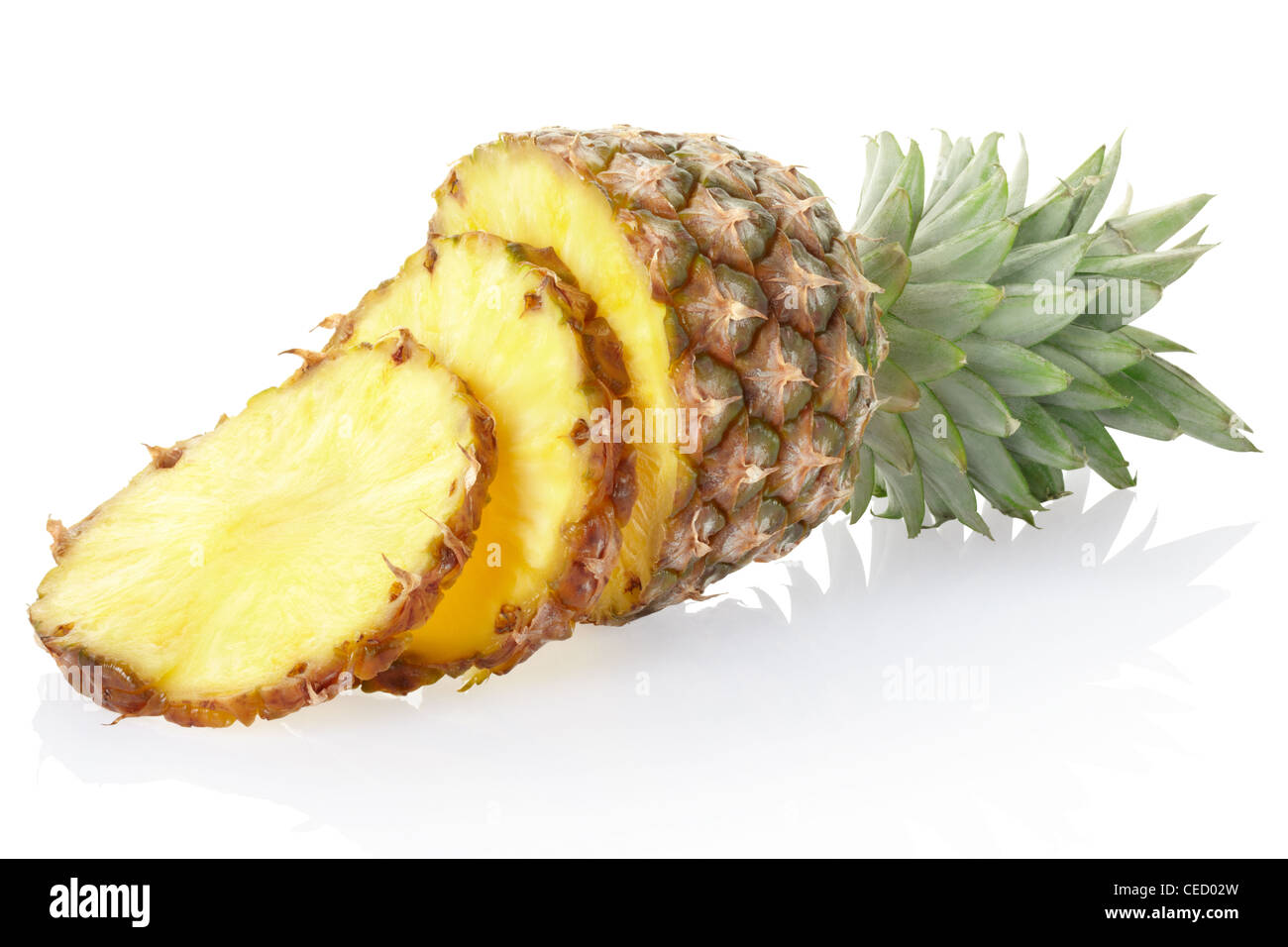 Ananas und Scheiben Stockfoto