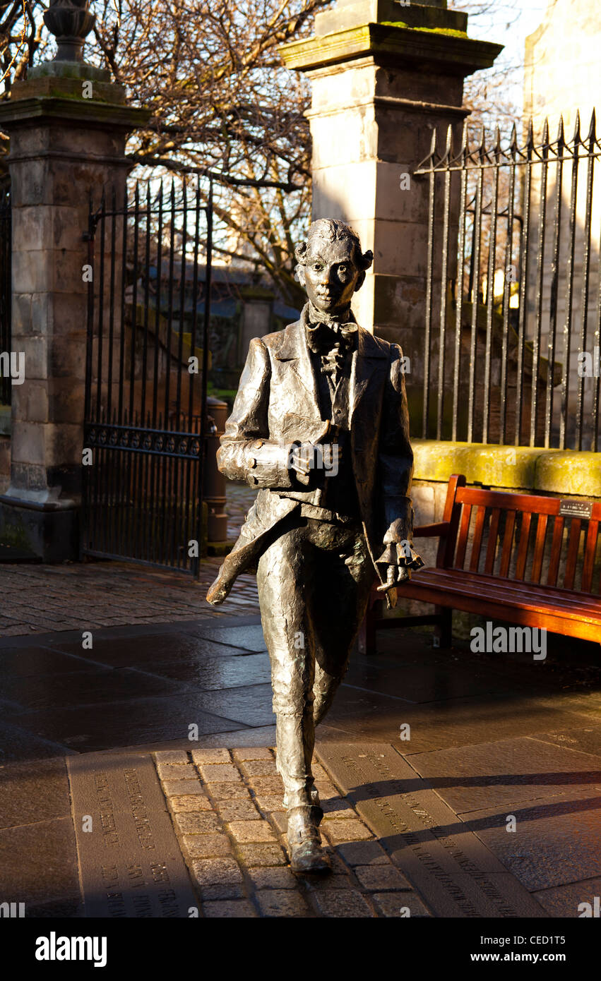 Statue Canongate Edinburgh Schottland UK Europe Stockfoto