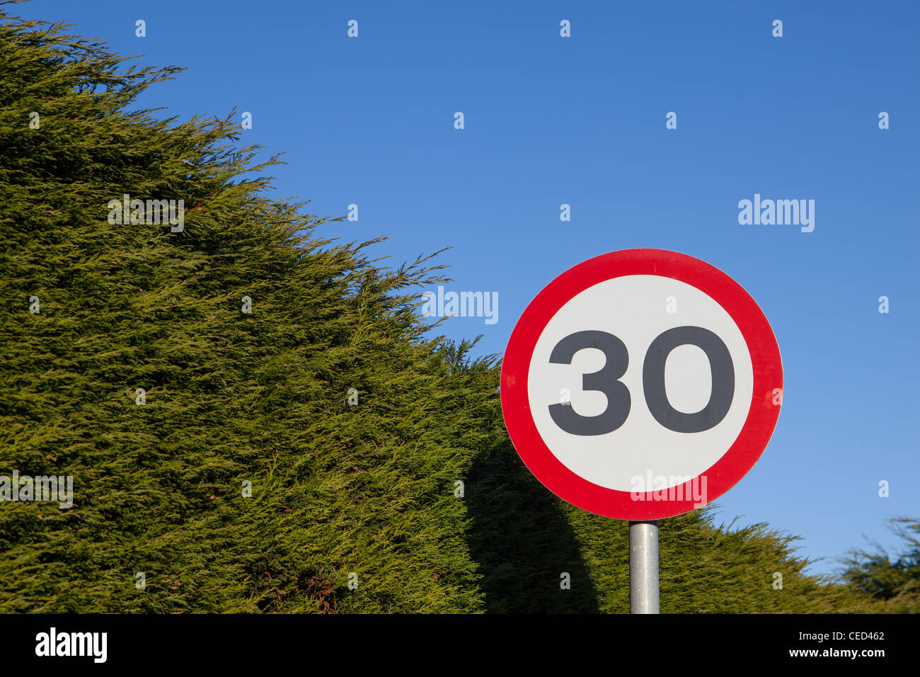 30 km/h Roadsign Montrose Scotland UK Stockfoto