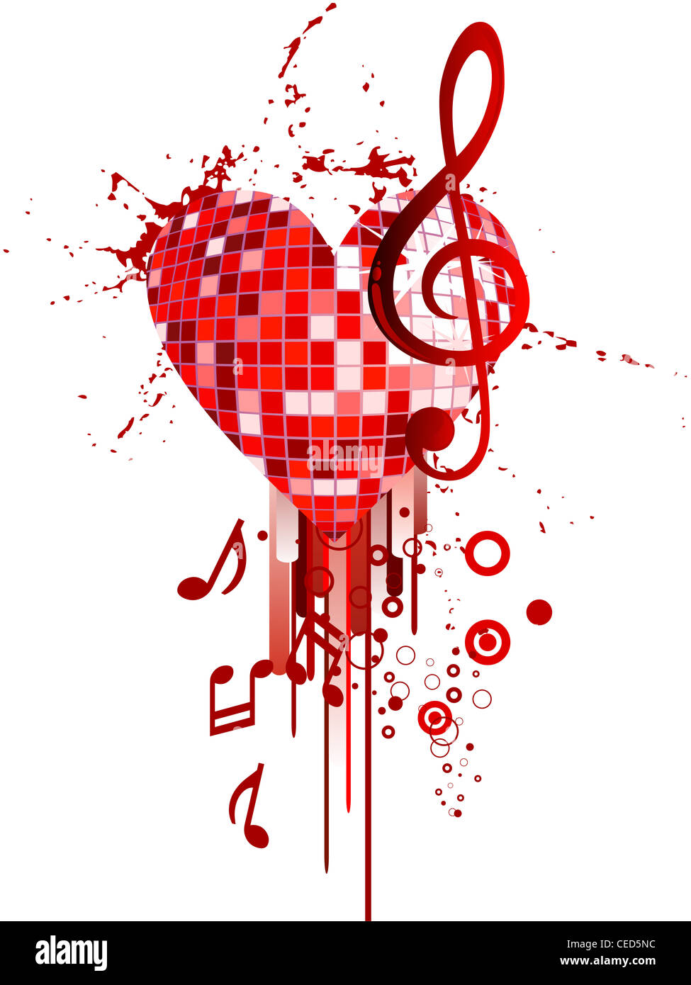 Musik-Herzen Stockfoto