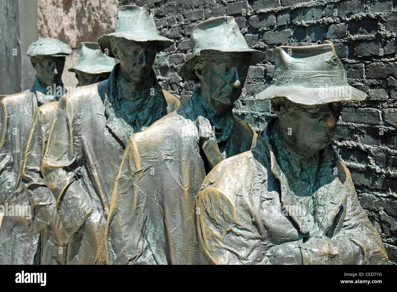 Außenansicht der Hunger Skulptur von Franklin Delano Roosevelt Memorial in Washington, D.C. Stockfoto
