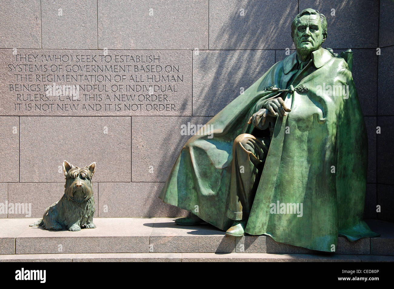 Außenansicht von Franklin Delano Roosevelt Memorial in Washington, D.C. Stockfoto