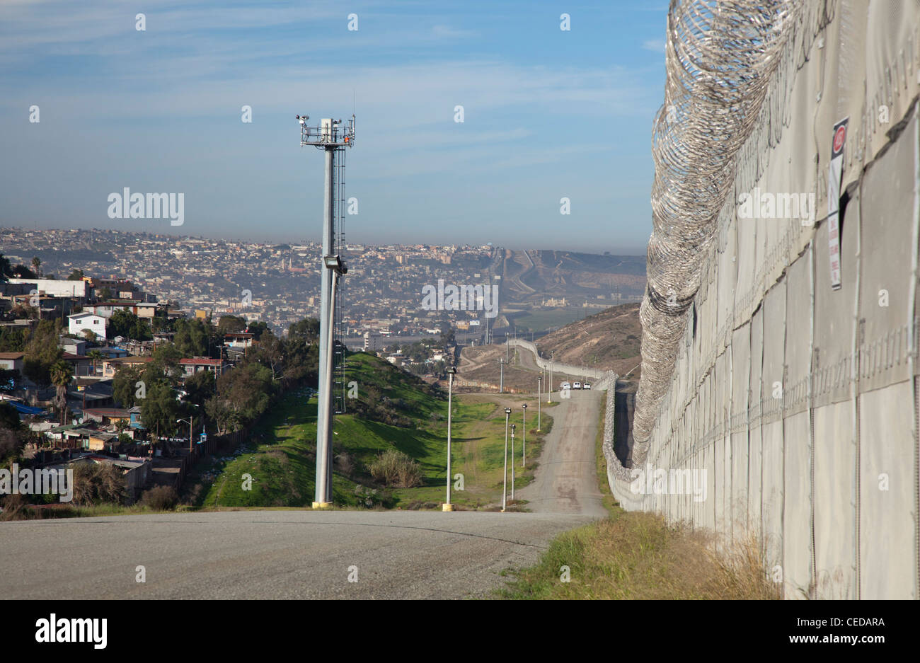 US-mexikanischen Grenze Stockfoto