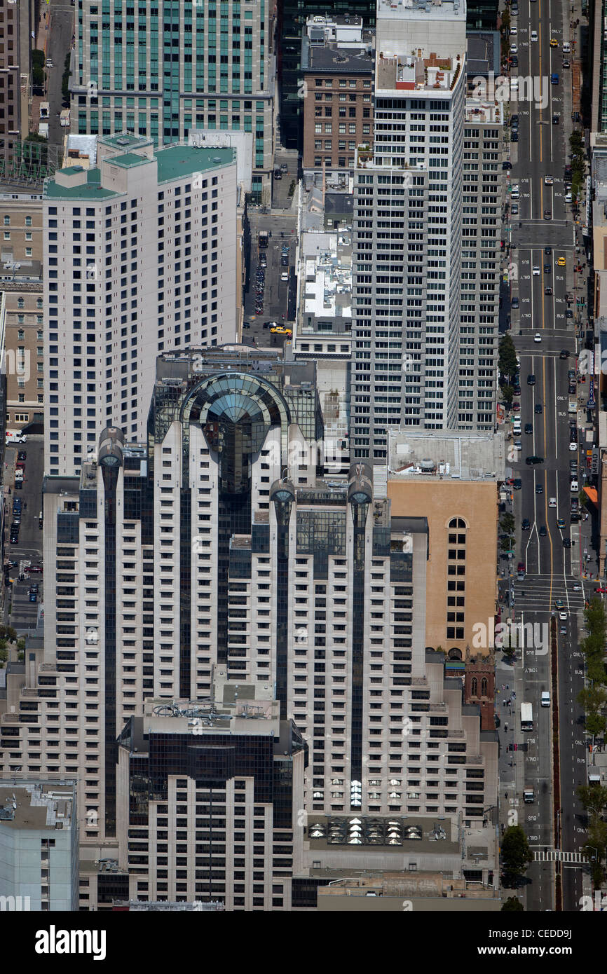 Luftaufnahme Marriott Westin Hotels San Francisco Stockfoto