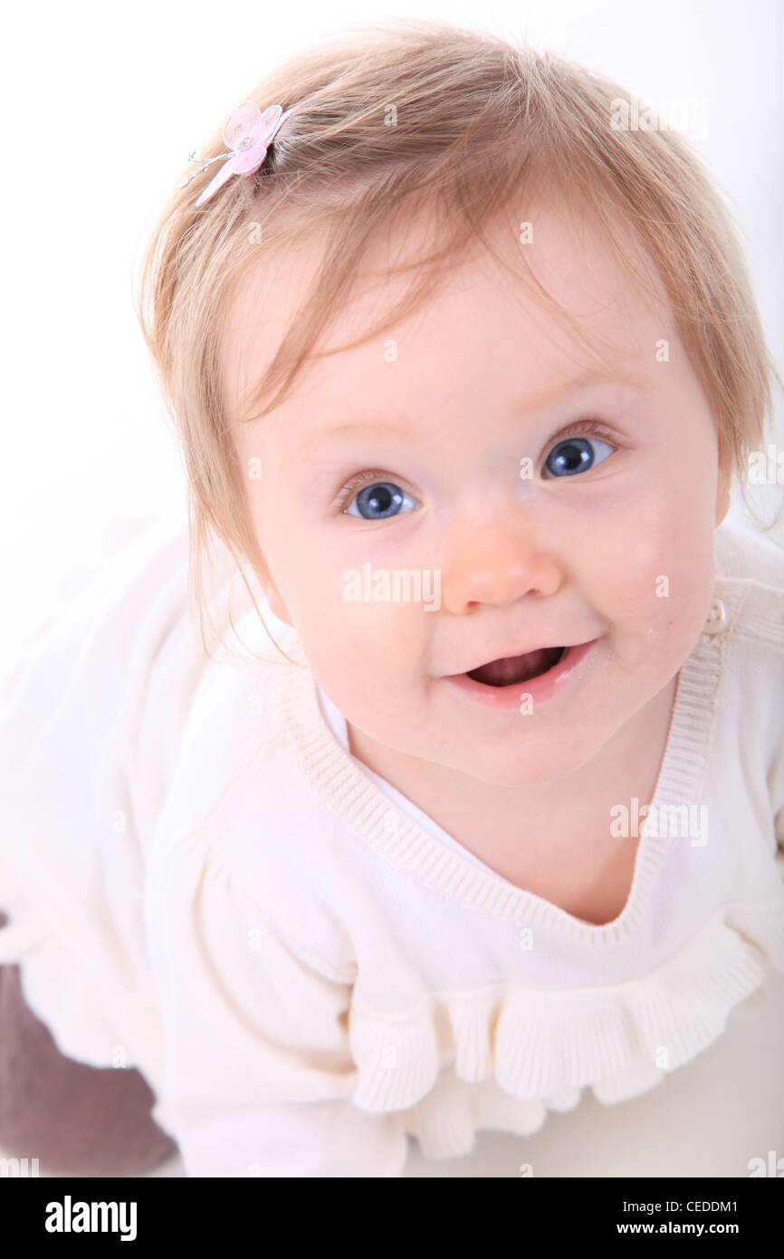 6 Monate altes Baby krabbeln Stockfoto