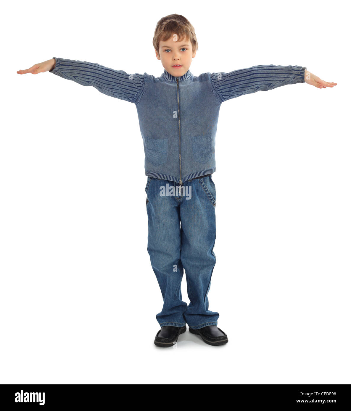 junge repräsentieren Buchstabe T Stockfoto