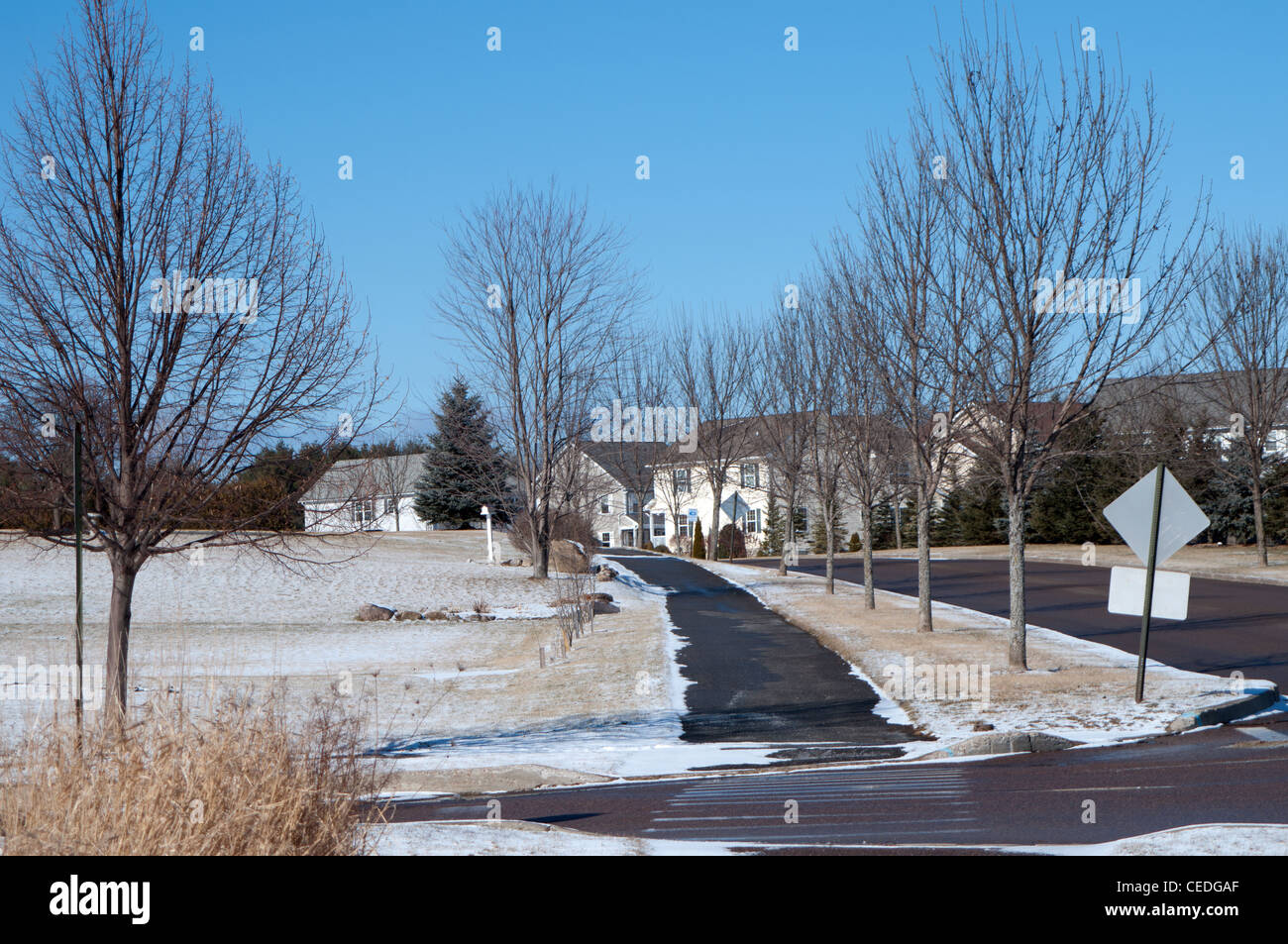 Amerikanische Winterlandschaft, South Burlington, Vermont, USA Stockfoto