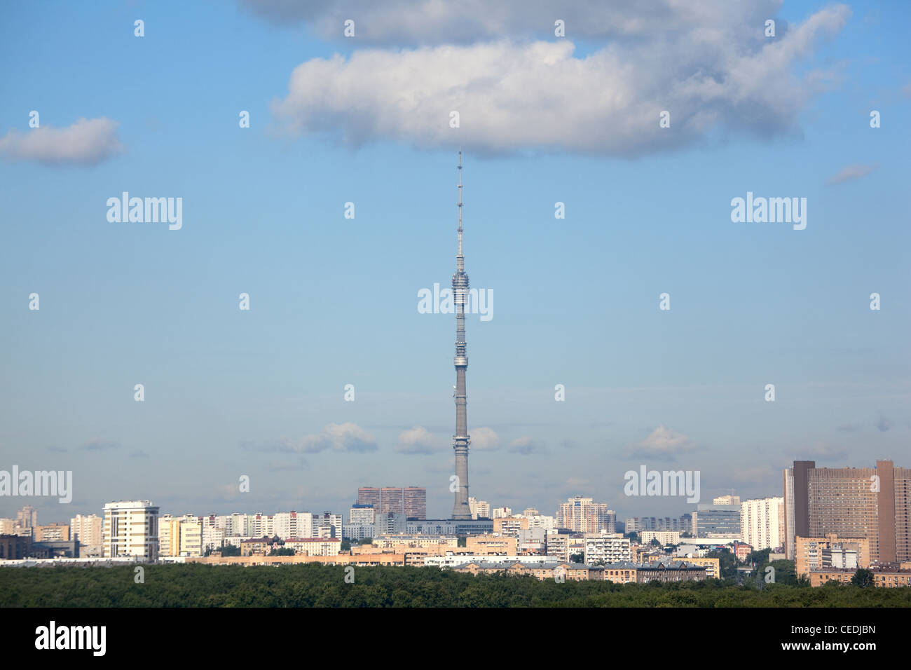 Ostankino-Turm in Moskau Stockfoto