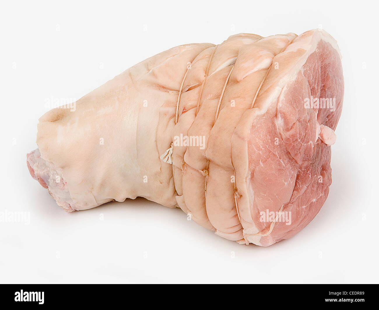 Schweinefleisch, Bein Stockfoto