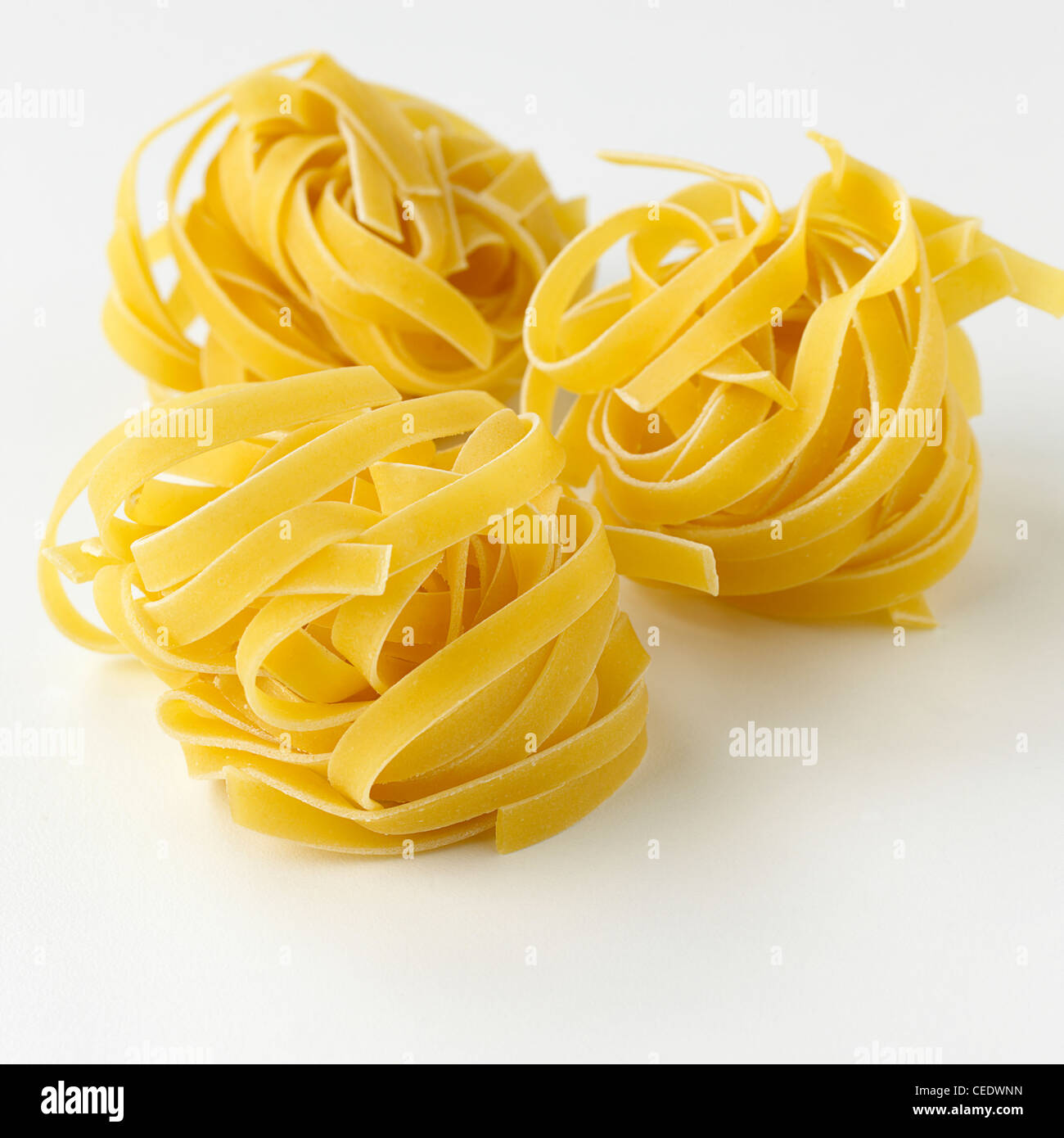 Bandnudeln (Tagliatelle) Stockfoto