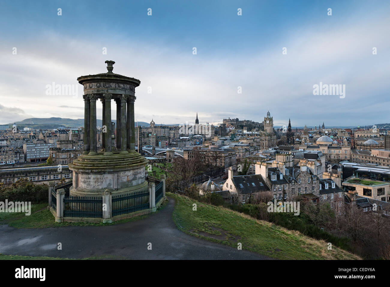 Edinburgh vom Calton Hill Stockfoto