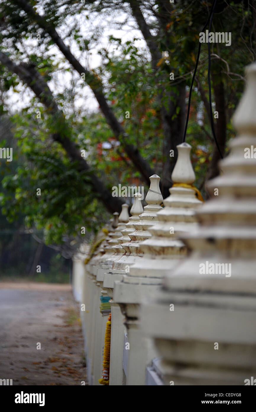 Tempel Perimeter, Kao Look Chang Temple, Petchaburi. Stockfoto