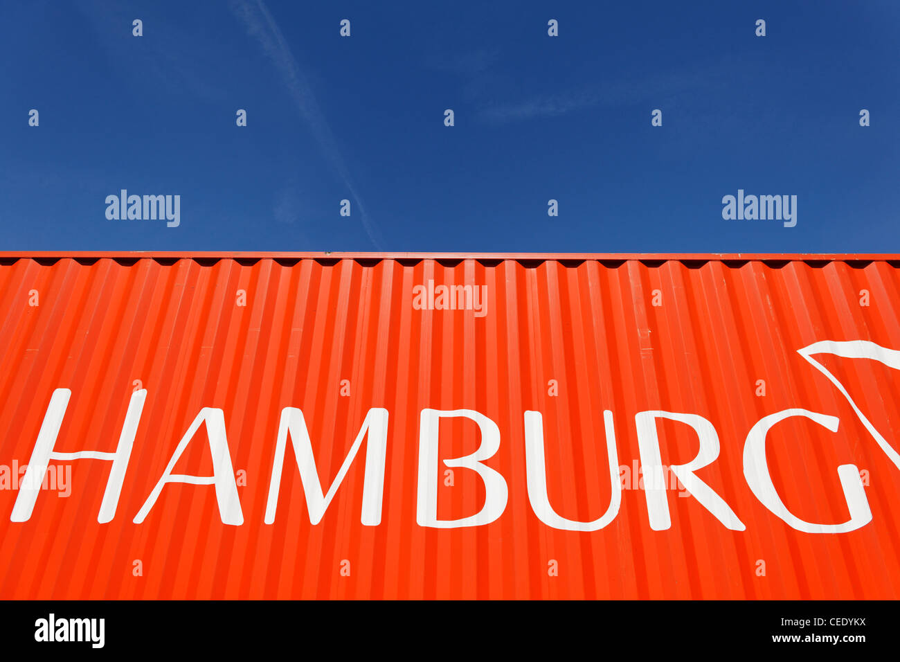 Container mit Hamburg Sued-logo Stockfoto