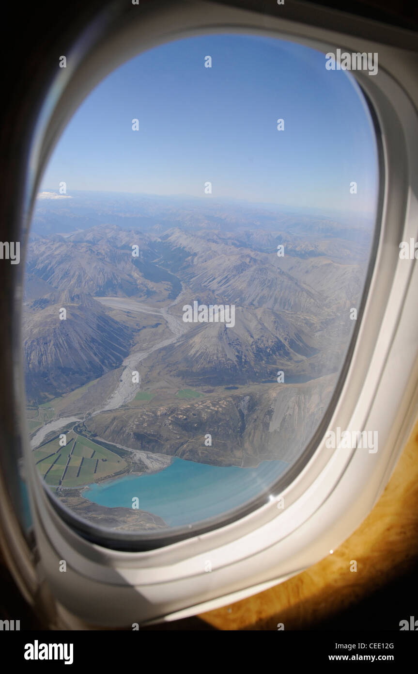 Luftansicht der Südalpen auf der Südinsel Neuseelands Stockfoto