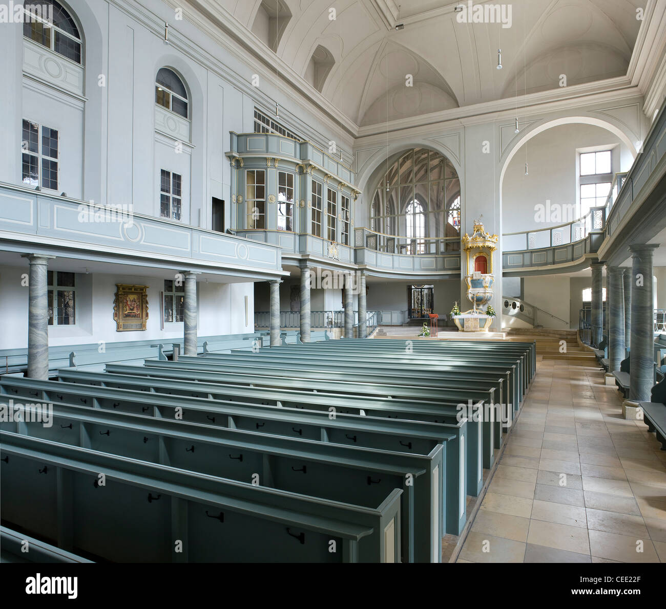 Evangelisch-Lutherische Stadtpfarrkirche St. Gumbertus Ansbach Stockfoto