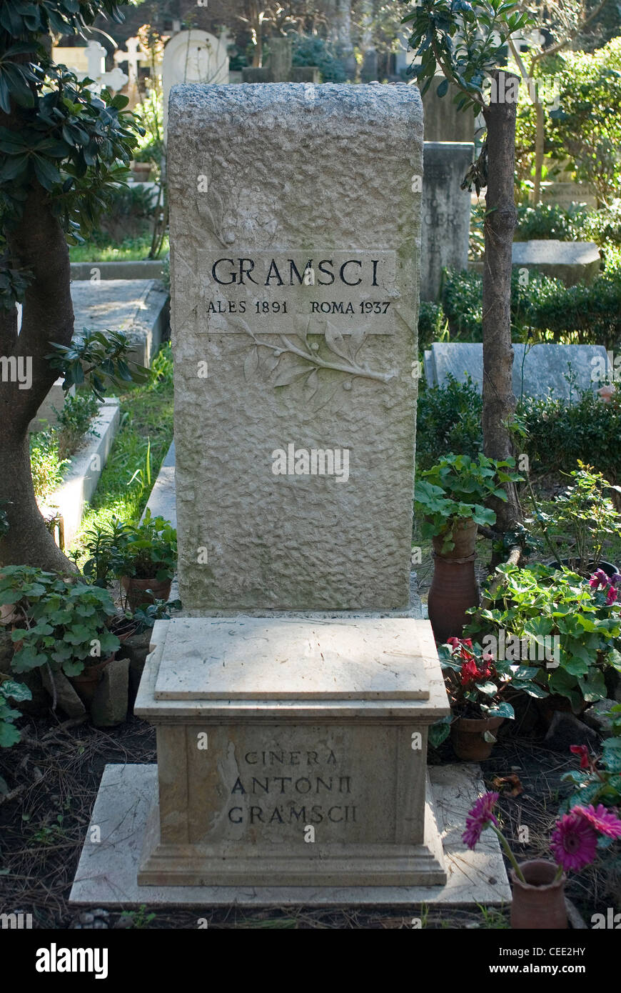 Grab von Antonio Gramsci, nicht-katholischen Friedhof, Rom, Latium, Italien Stockfoto