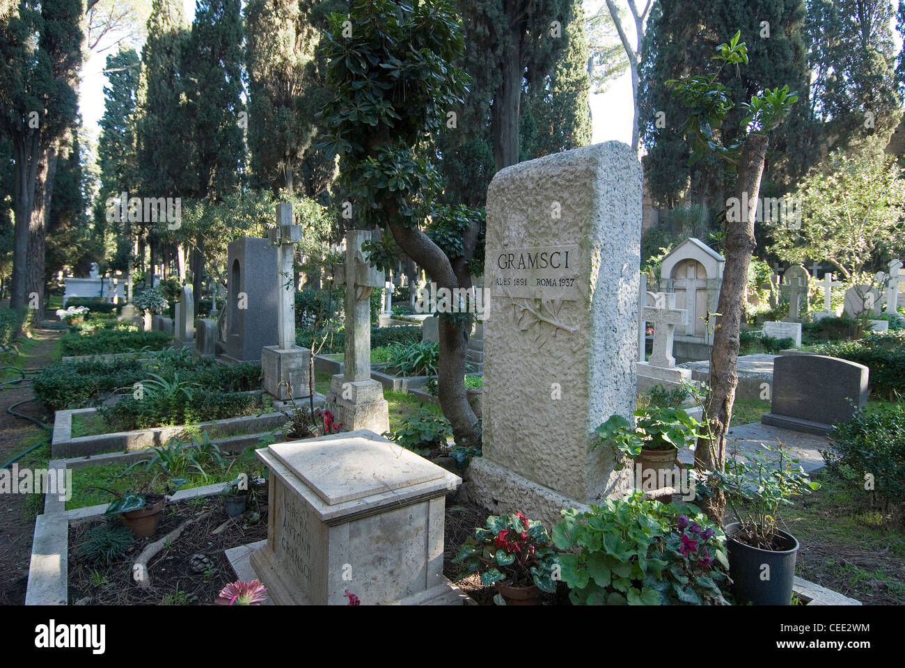 Grab von Antonio Gramsci, nicht-katholischen Friedhof, Rom, Latium, Italien Stockfoto