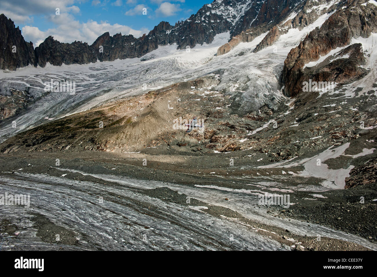 Sightseeing Flug über das Massif des Mont Blanc, wirtschaftsgala Für [es Region, Frankreich Stockfoto