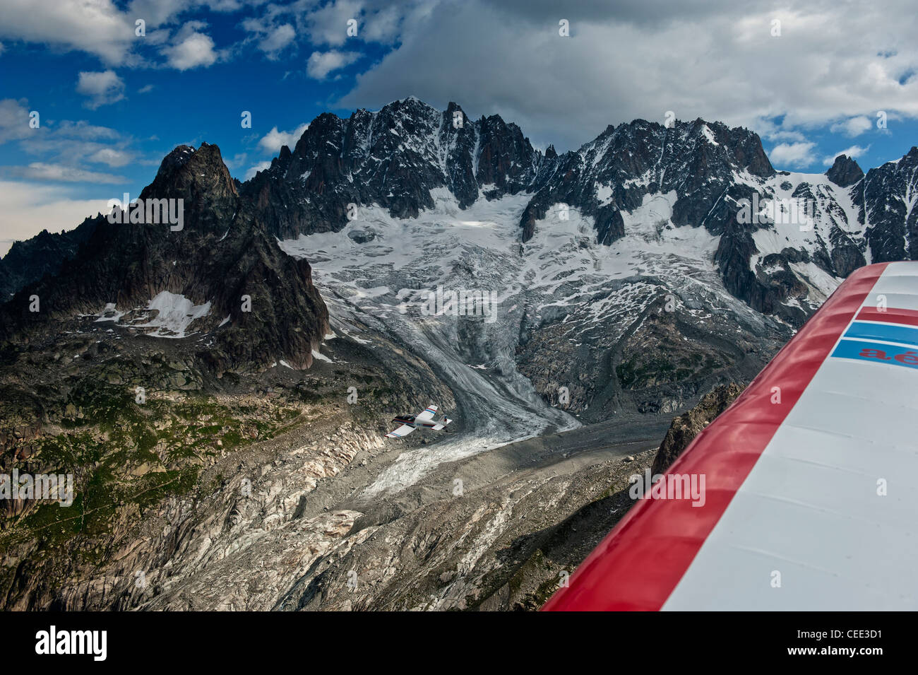 Sightseeing Flug über das Massif des Mont Blanc, wirtschaftsgala Für [es Region, Frankreich Stockfoto