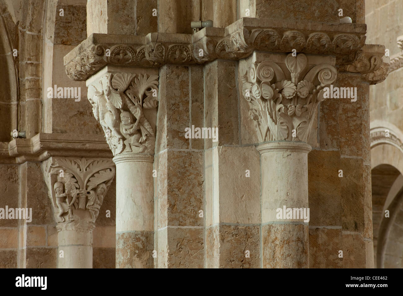 Vézelay, Ste-Madeleine Stockfoto