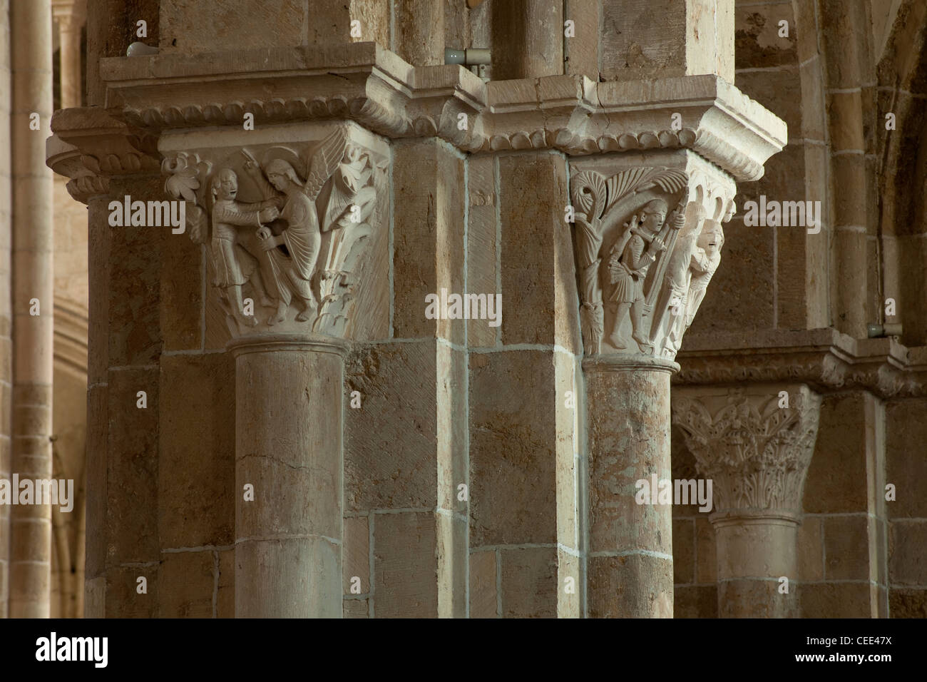 Vézelay, Ste-Madeleine Stockfoto