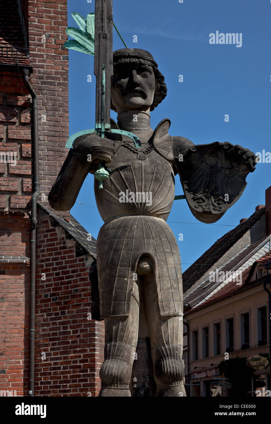 Stendal Rolandfigur 34991 Stockfoto