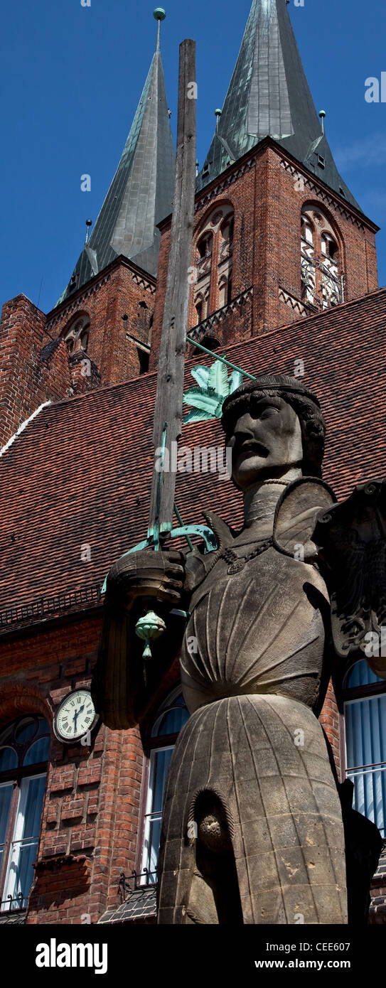 Stendal Rolandfigur 34991 Stockfoto