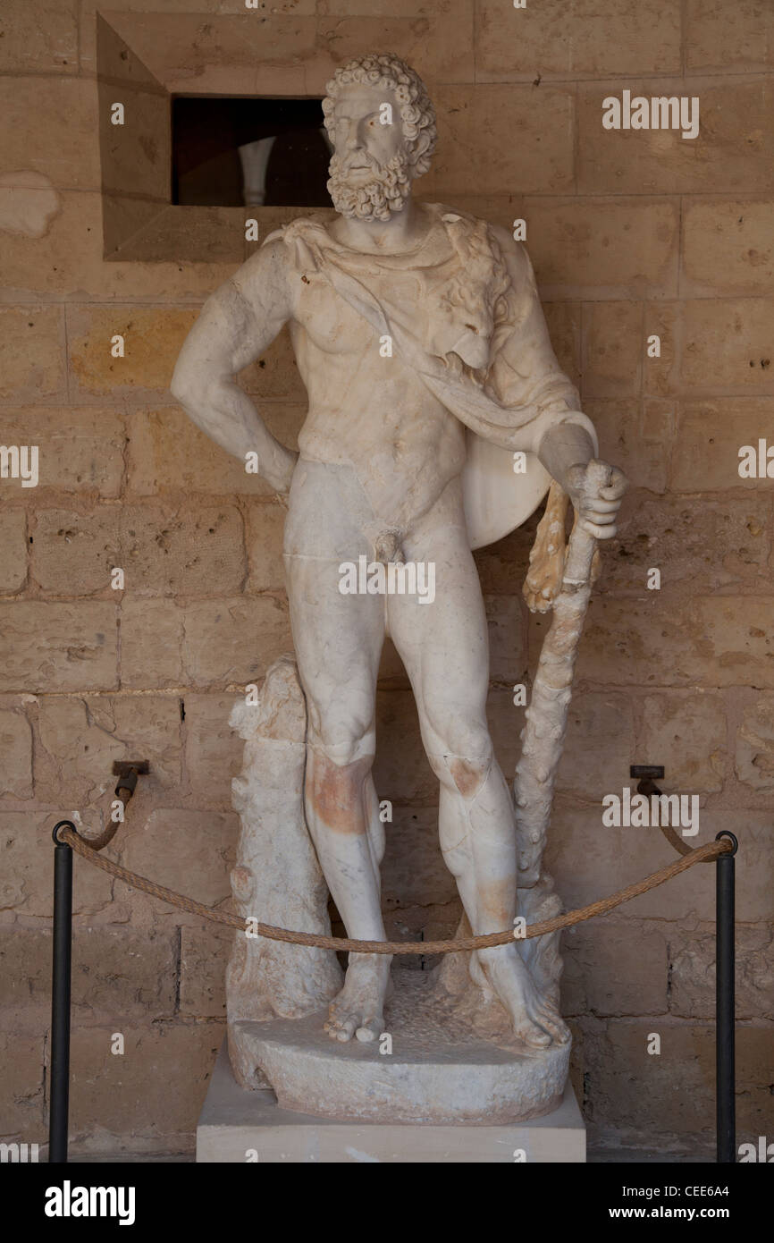 Statue am Schloss Bellver, Mallorca Stockfoto