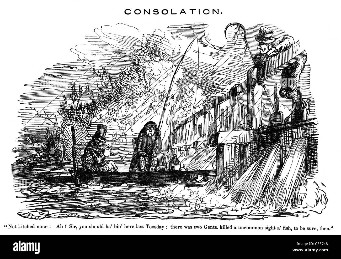 Punch-Karikatur 1845: "Trost." Stockfoto