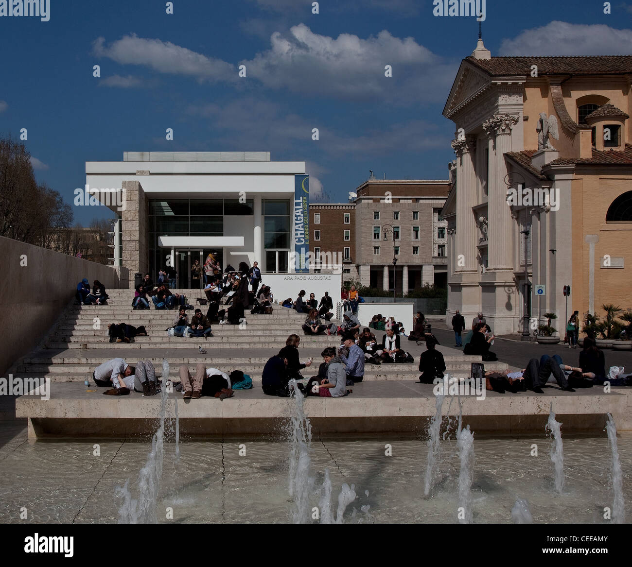 Rom, Friedensaltar des Augustus Stockfoto