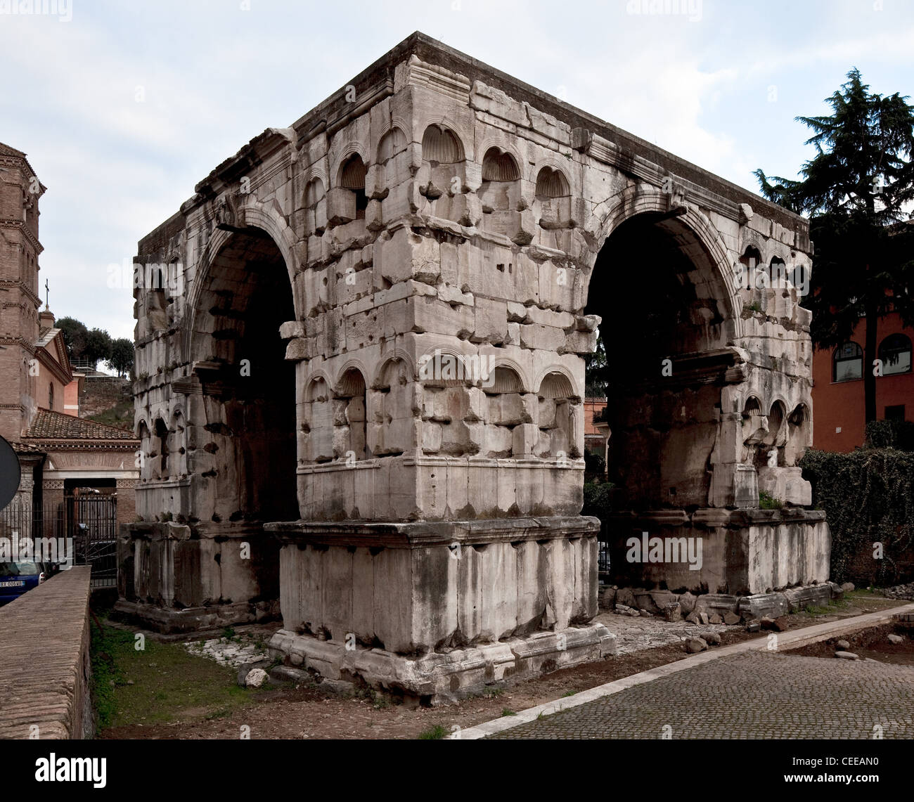 Rom, Friedensaltar des Augustus Stockfoto
