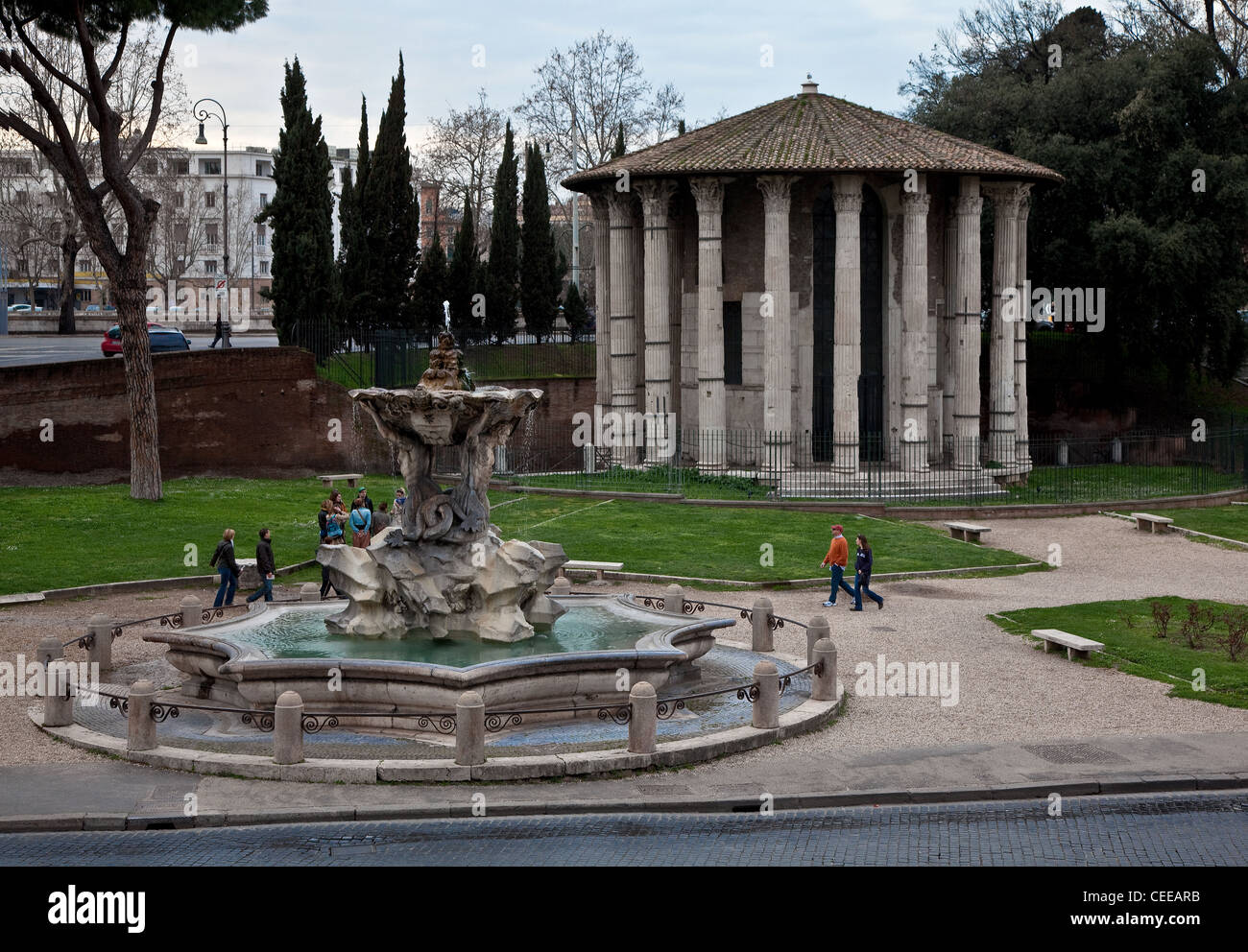 Rom, Tempel des Hercules Victor Stockfoto