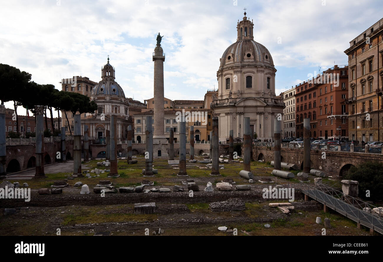 Rom, Trajansforum Stockfoto