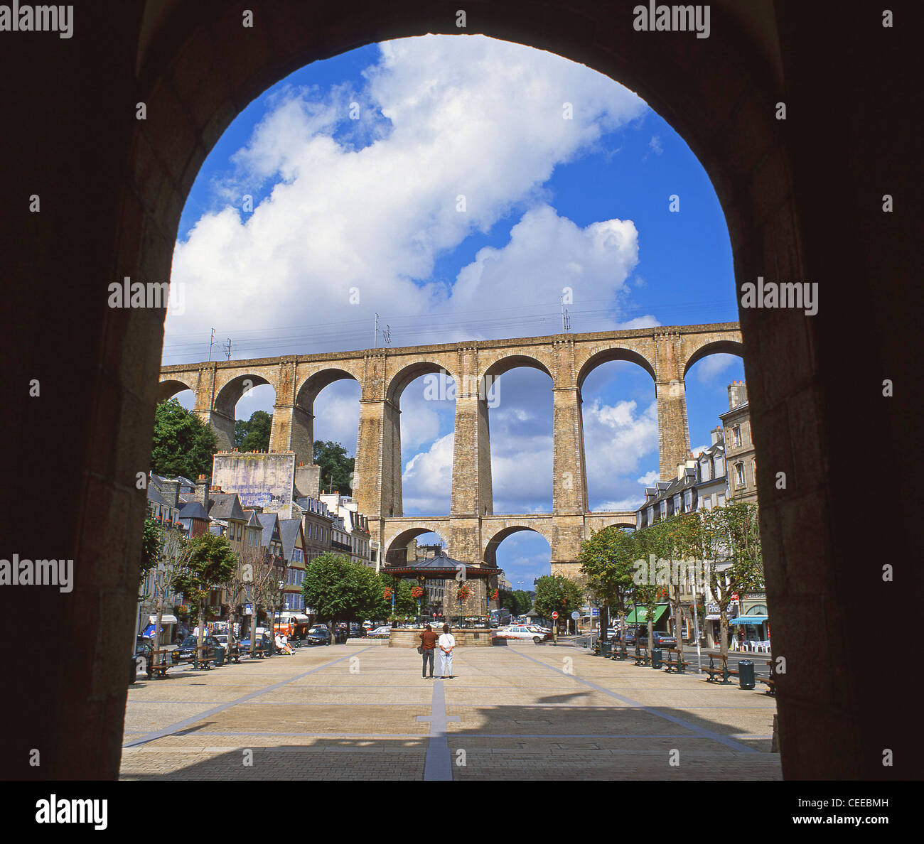 Viadukt von Morlaix, Ort Otages, Morlaix, Finistère, Bretagne, Frankreich Stockfoto