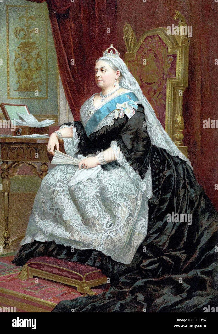 Königin Victoria (1819-1901) Königin von Großbritannien aus dem Jahr 1837, Kaiserin von Indien aus dem Jahr 1876, im Jahre 1838 gekrönt Stockfoto