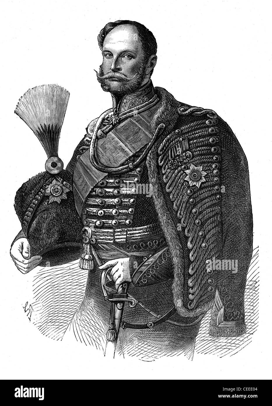 Wilhelm i. - König von Preußen von 1861. Erster Kaiser von Deutschland ab 1871 Stockfoto
